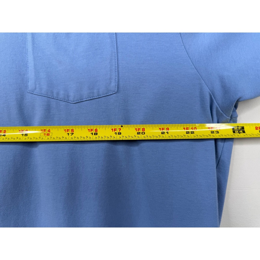 Peter Millar Mens XL Pocket Polo Shirt Blue Cotton Spandex Stretch Golf - Picture 5 of 10
